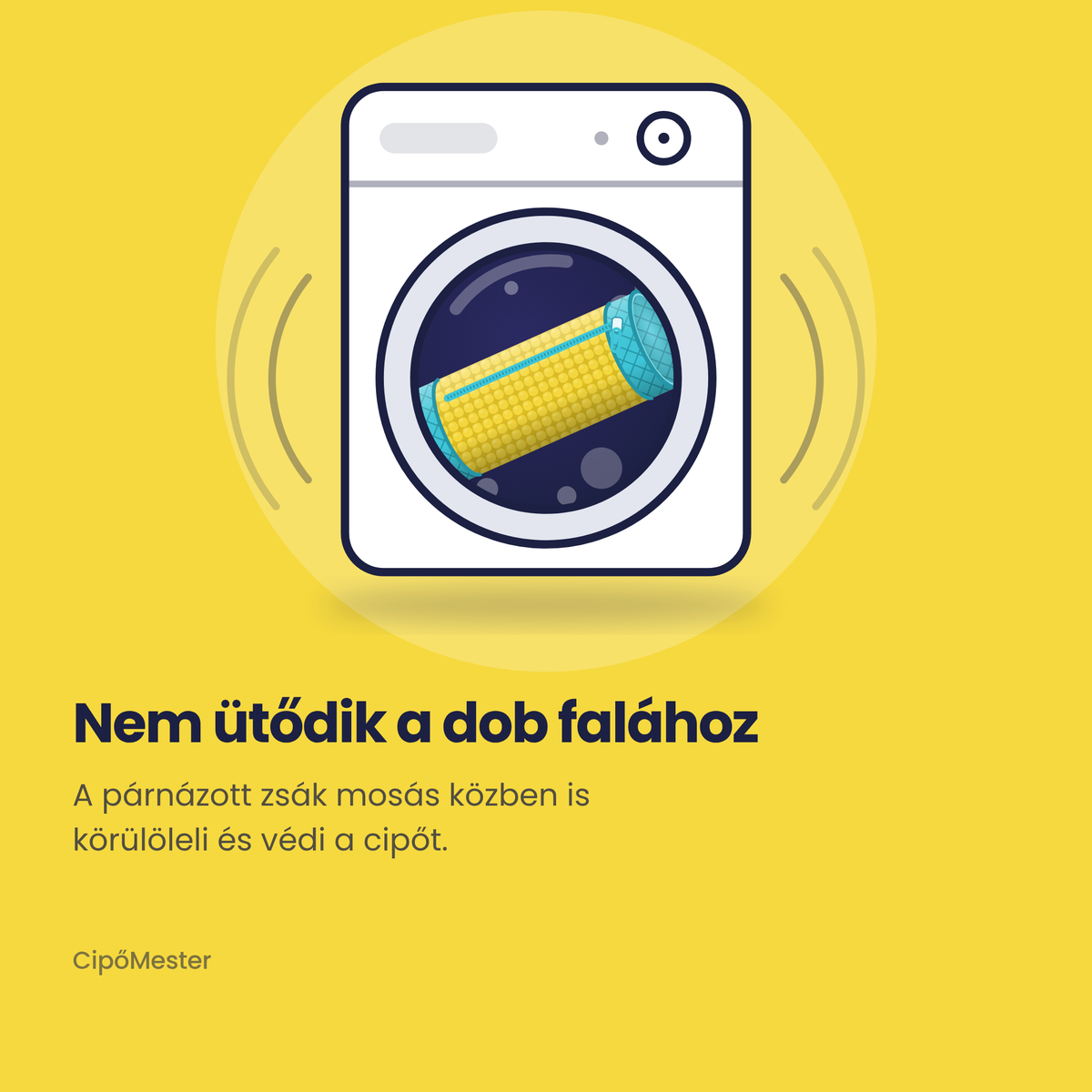 Cipőmosó zsák a mosógépben