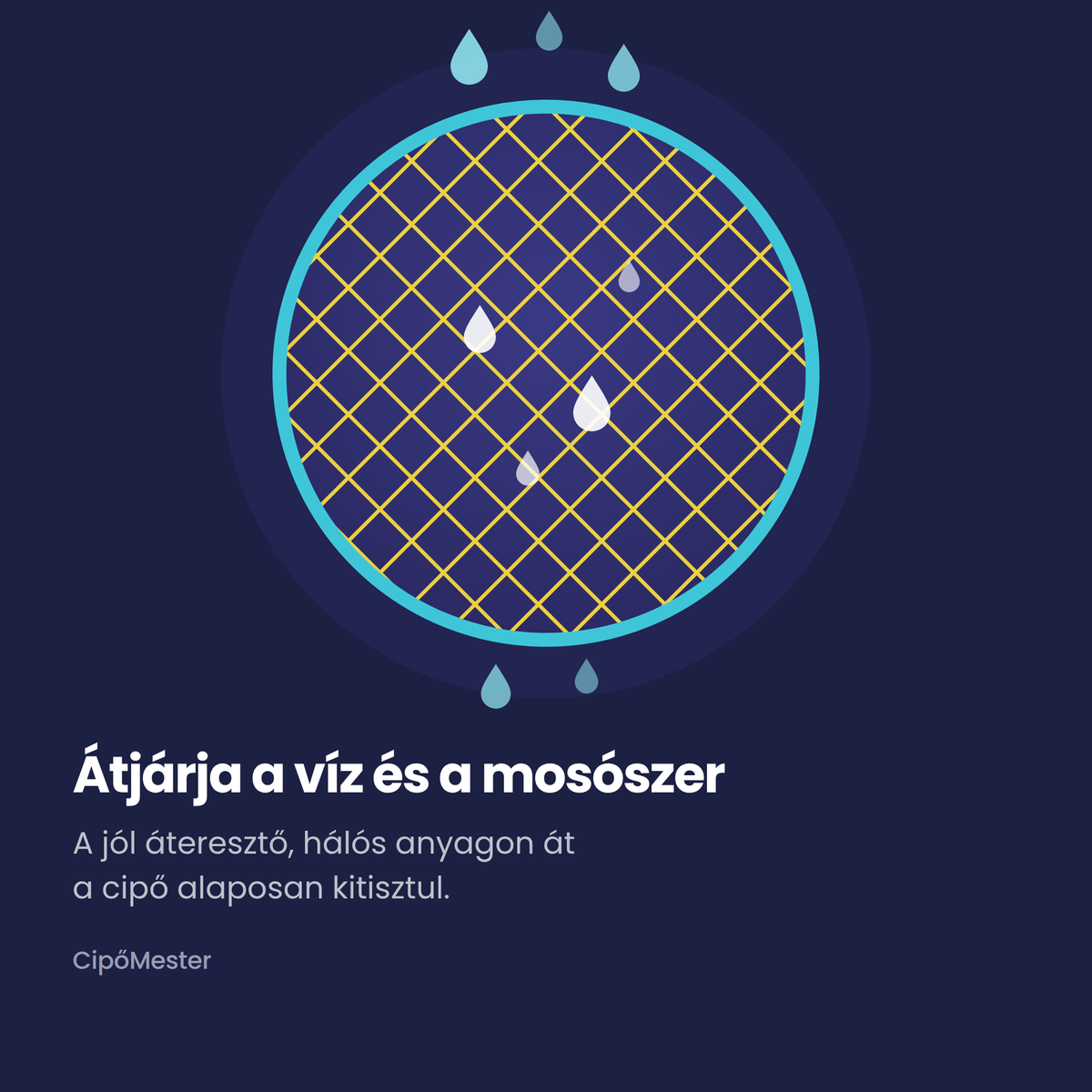 Jól áteresztő, hálós anyag az alapos tisztításért