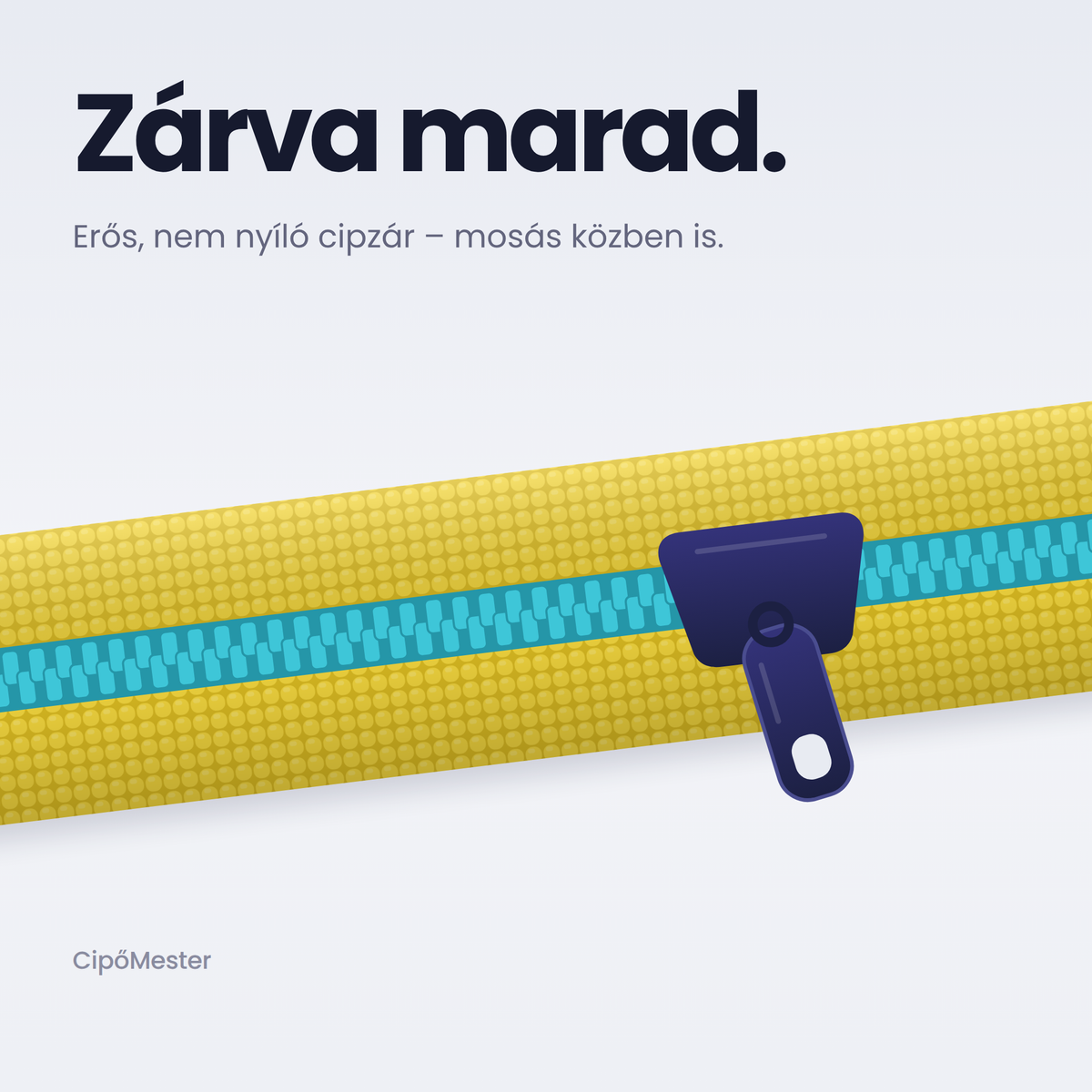 Erős, nem nyíló nylon cipzár